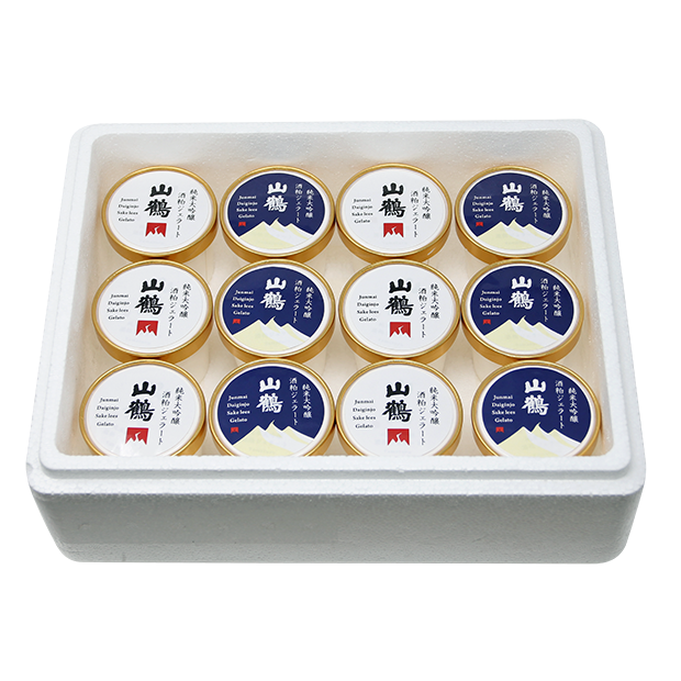 山鶴 純米大吟醸酒粕ジェラート(12個入り)